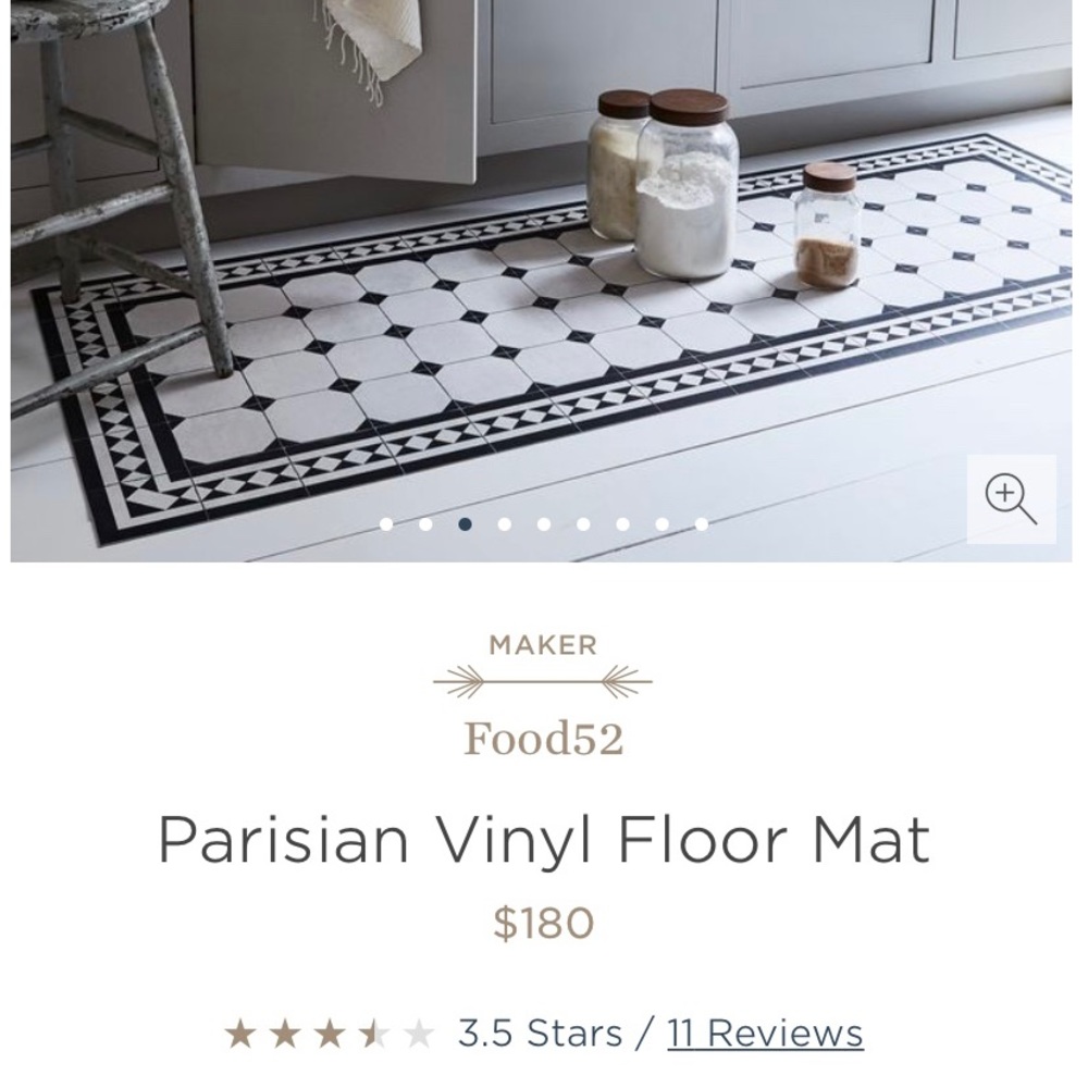 Parisian Vinyl Floor Mat NEW (Food52)
